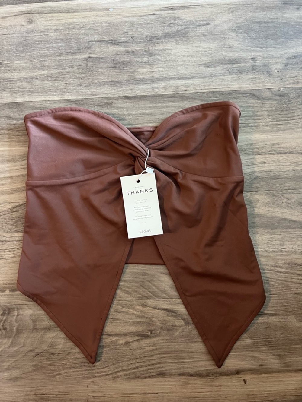 ReoRia Chocolate Brown Bandeau Top